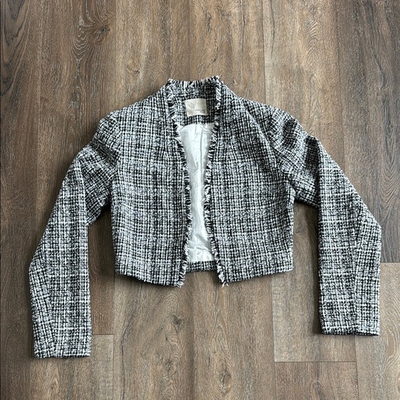 Mustard Seed blazer.  Black and white tweed.  Women’s size medium. - Picture 1 of 6